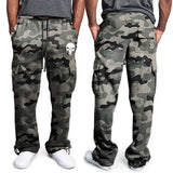 New casual men's fitness drawstring elastic waist solid color workwear pocket pants 6