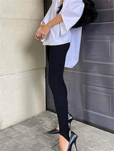 Tossy-Beige-Ribbed-Knit-Leggings-Women-High-Waist-Cotton-Fitness-Basic-Pants-Casual-Spring-New-All