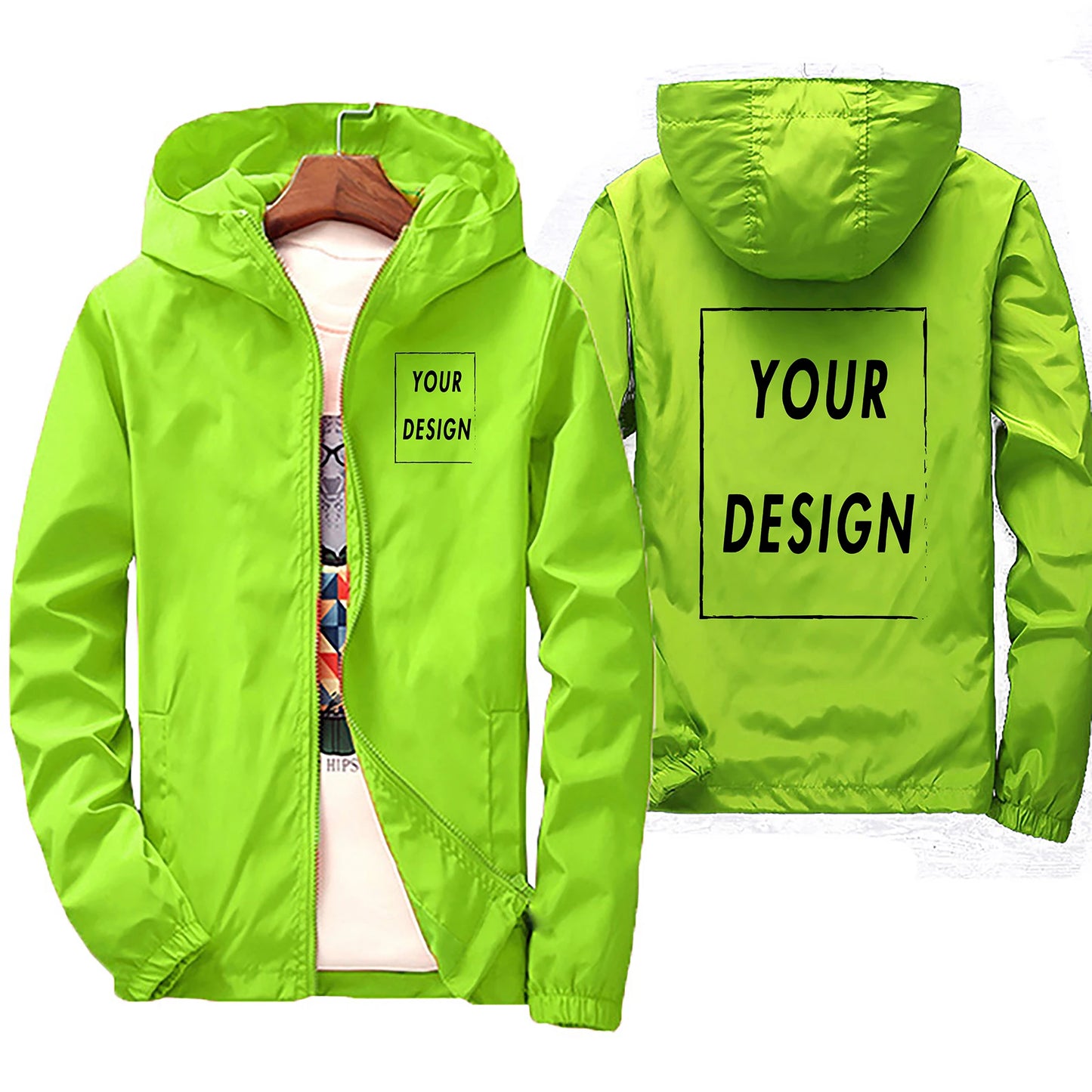 Men’s Custom Logo Waterproof Windbreaker