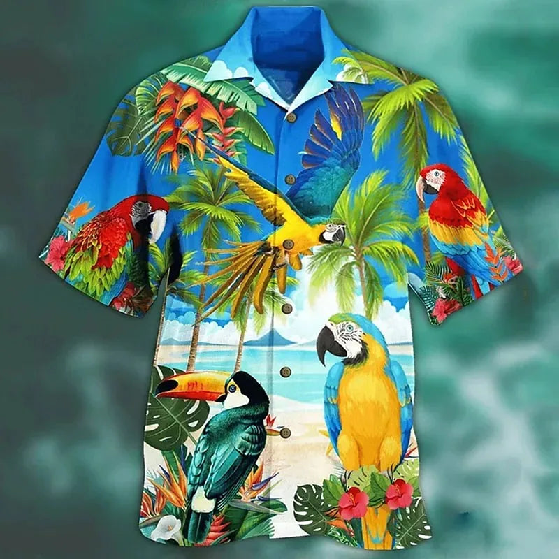 2025 Summer Loose Breathable 3d Print Trendy Cool Fashion Hawaiian Shirts 2