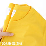 100% Cotton T-shirt Men Women Solid Color O Neck Short-sleeved Tops Summer Korean Loose Half-sleeve T Shirt Unisex M-4XL 6