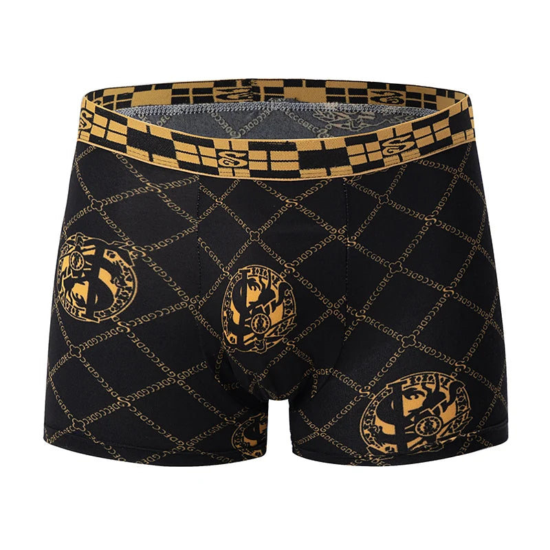 5 /10 Pack Men's Black Gold Printed Boxer Underwear Comfortable And Versatile Plus Size Sexy Young Men's Leisure Sports Beach sh 5