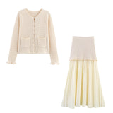 Women’s Knit Cardigan & Skirt Set