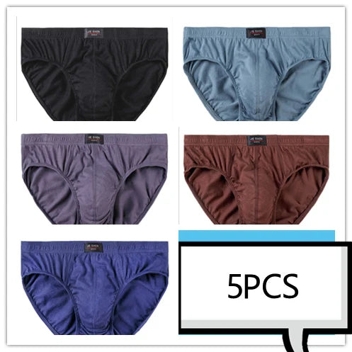 Men’s 100% Cotton Comfort Briefs (5-Pack)