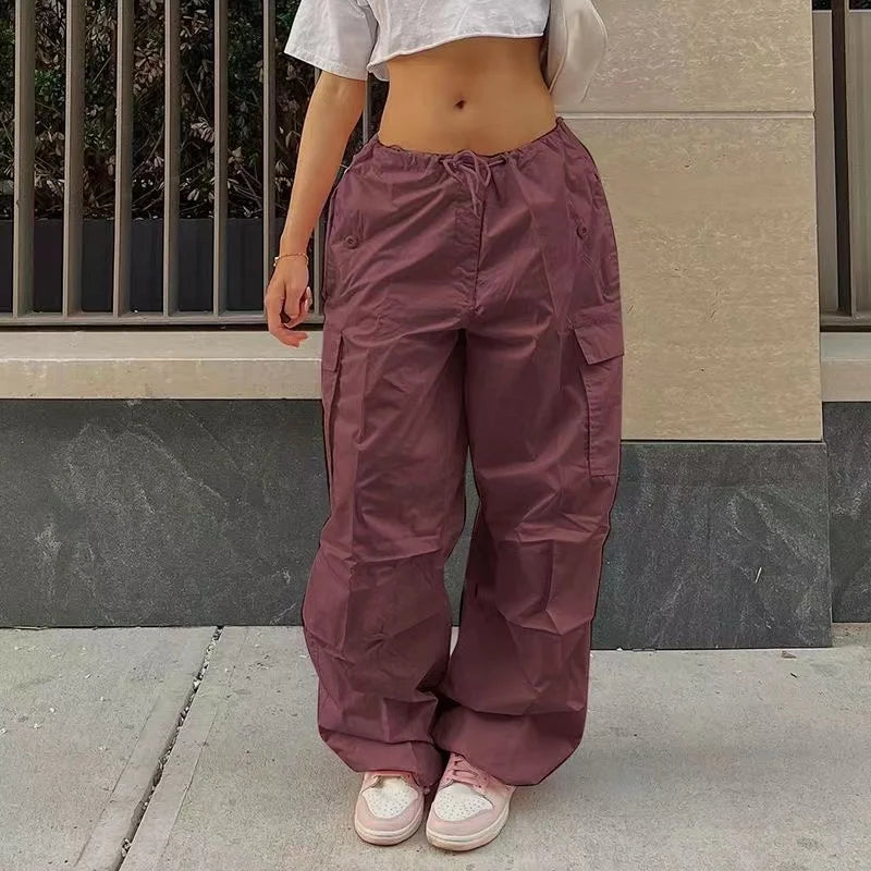 Y2K-Clothing-Oversized-Plus-Size-Low-Waist-Parachute-Loose-Baggy-Sweatpants-Trousers-Women-Jogger-Cargo-Pants