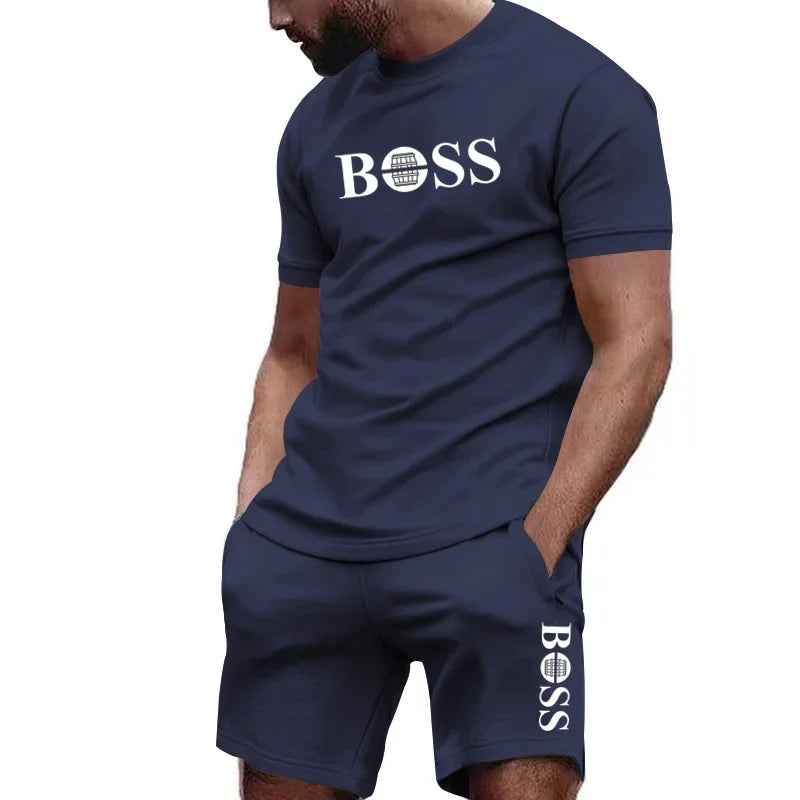 Men's two-piece sportswear, short sleeved T-shirt and pants set TheFashionFever