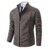 Autumn-And-Winter-New-Jersey-Men-s-Casual-Sports-Coat-Solid-Color-Stand-Collar-Wweater-Grab