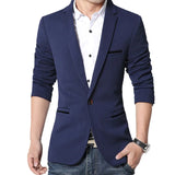 Men's Casual Blazer 2025 Autumn New Fashion Slim Business Suit Coat Gentleman 6