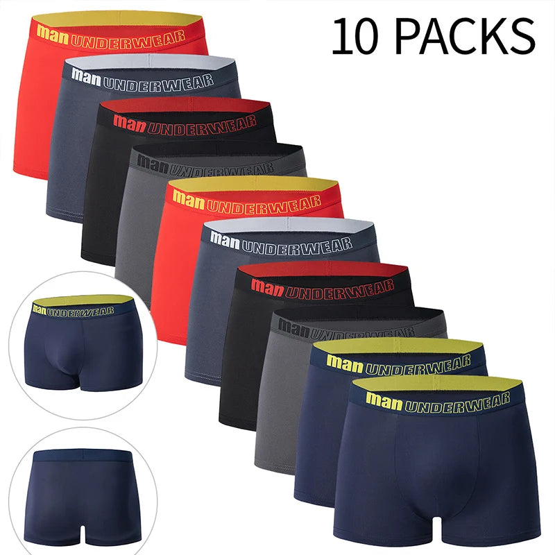 Men's Premium Gold Print Boxer Briefs (5 or 10 Pack)