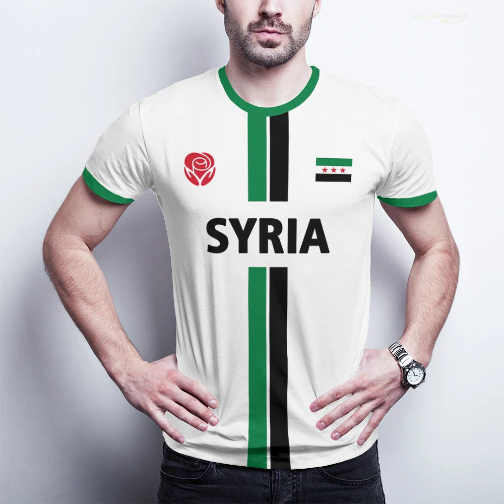 Men's Syria Football Jersey - National Team T-Shirt, Syrian Flag, Oversized Fit 5