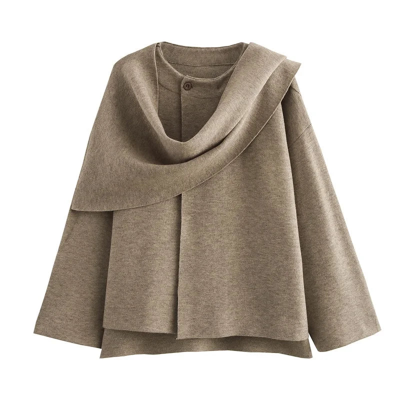 MUJER Plush Winter Coats for Women Asymmetric Scarf Demi-season Jacket for Women Parkas Long Sleeve Padded Coat Woman Jacket 2