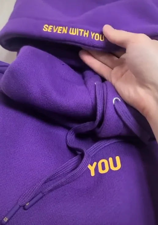 2024 Original  Hoodie Printed Seven With You 13 You Never Walk Alone Digital File Jimin Merch For Fans Card Purple Sweatshirt 5