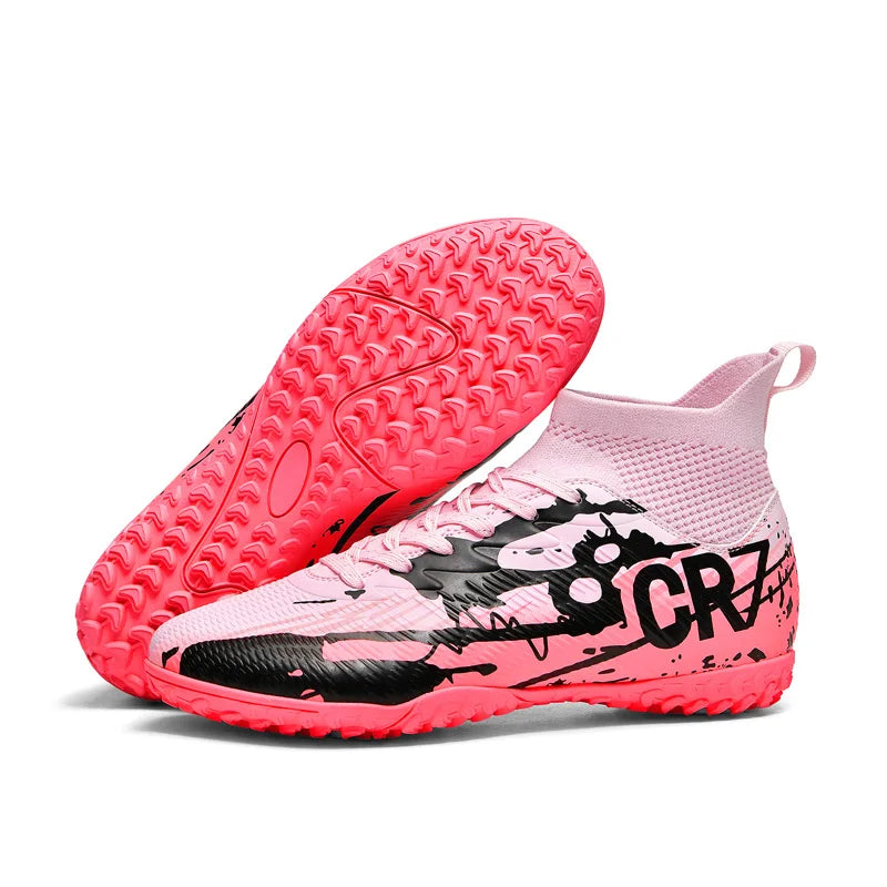 New Men Soccer Shoes Cleats Outdoor Match Training Sport Football Boots Long Spikes Comfortable Adult Breathable Boys Non Slip