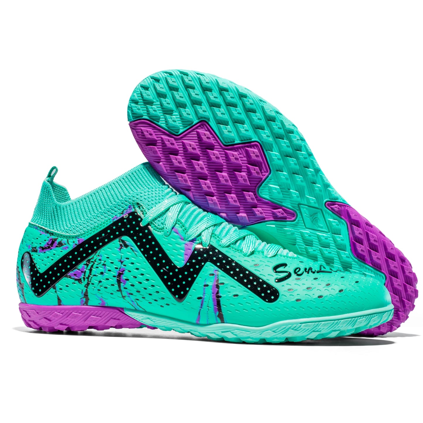 Men's Soccer Cleats Football Cleats for Mens Big Boys Mid-Top Spikes/TF Shoes for Youth Professional Training Turf Sneaker