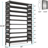 Multi-layer storage Rack, Large Capacity Organizer, bedroom furniture Shoe Shelf for 50 Pair, Book shelf, Versatile usage 3