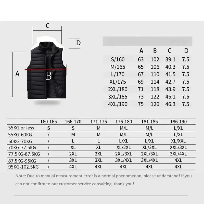 Aiwetin Men' Sleeveless Vest Jackets Winter Fashion Male Cotton-Padded Vest Coats Men Stand Collar Warm Waistcoats Clothing 5XL 6