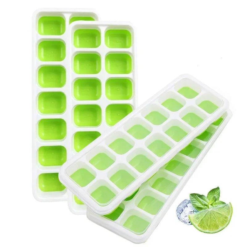 14 Grid Ice Cube Tray Silicone Mold Square Ice Cube Tray Mold Ice Cube Maker Non-toxic Durable Bar Pub Wine Ice Blocks Maker 6