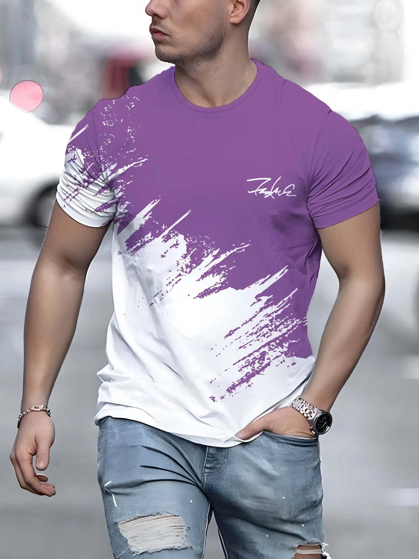Men T Shirt Short Sleeve Crew Neck Casual Outdoor Pullover T Shirt For Men Streetwear Sportshirt Top Tees Oversized Clothing 2
