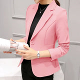 Black Women Blazer 2024 Formal Slim Blazers Lady Office Work Suit Pockets Jackets Coat Female Wine Notched Blazer Jackets Femme 5