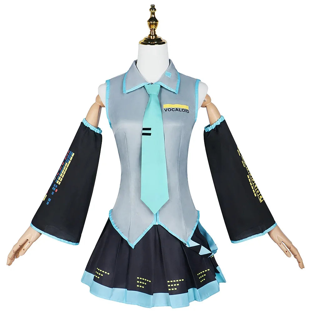 Anime Karakter Prestaties Kleding Hatsune Miku MIKU Anime Kleding Cosplay Kleding Rok Hetzelfde Pak Pruik Accessoires Halloween 2