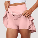 Women'S Stretch Yoga Skirt Printed Athletic Shorts Lightweight High Waisted Skirt With Pockets Women'S Simple Sports Skirt 5