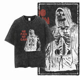 YG BODY BUILDING  Printed Cotton Acid Washed Graphic Unisex T Shirt Cool CROSSFIT Streetwear Men Tshirts Big Size Tee for men 2