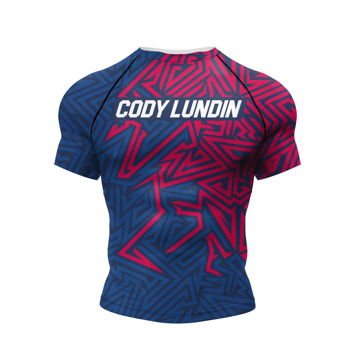 Cody Lundin Short Sleeve Pink Mens Jiu Jitsu BJJ No Gi Rash Guard Sublimation Men Running Training T-shirts Strech Fitness Tees
