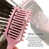 Curl Define Styling Brush Hollow Out Detangling Hair Brush Tangled Wet Curly Hair Comb Shaping Curls Barber Hairdressing Tools 2