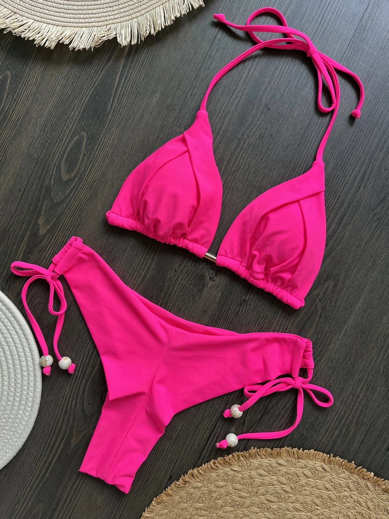 Chic Triangle Bikini Set | Women’s Brazilian Style Halter Swimwear