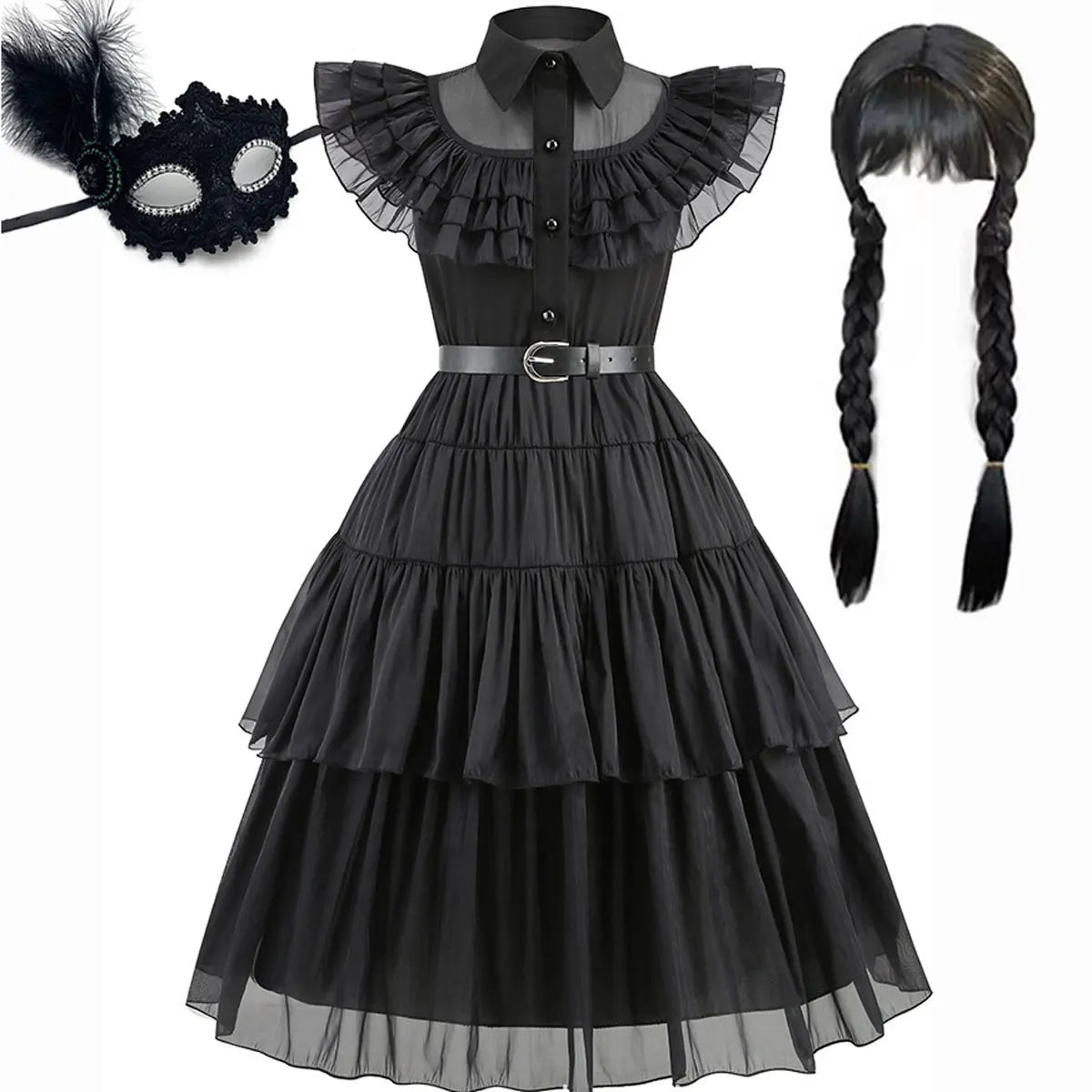 Disney-Inspired Wednesday Addams Cosplay
