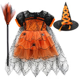 Toddler Girls' Enchanting Princess Spider Mesh Dress