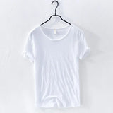 Mens Retro Raw Edge Cotton Tee