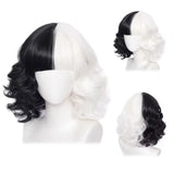 2025 Classic Girl Cosplay Clown Pure White + Black Princess Puffed Skirt Halloween Easter Festival Party Dress+ Accessories Set 6