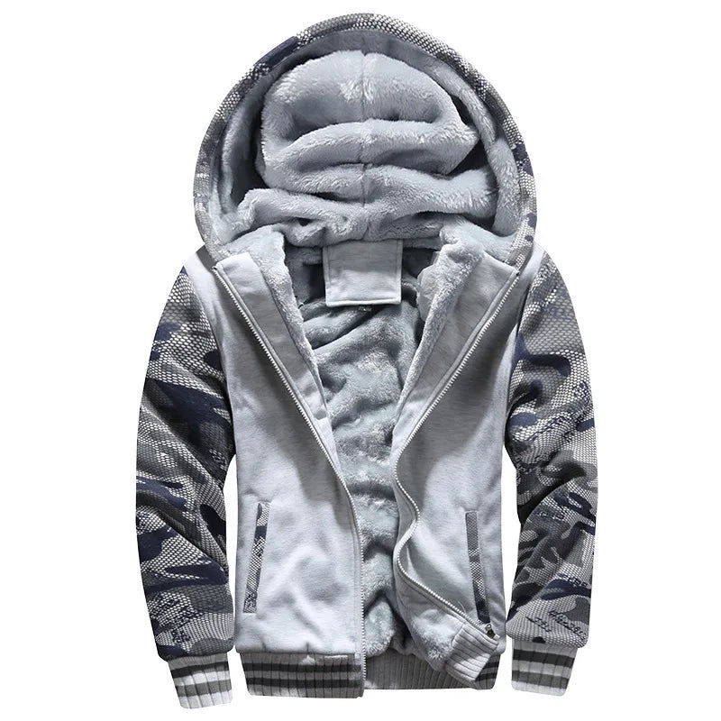 Men's Camouflage Fleece Winter Parka