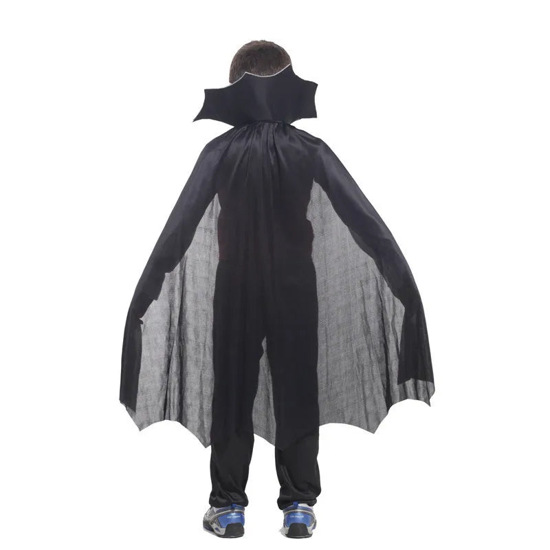 2025 Girls Boys Red Vampire Costume Ghost Bride Gothic Dress Party Kids Cosplay Clothes Halloween Outfit 6