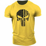 Men’s Patriotic Skull 3D Print T-Shirt
