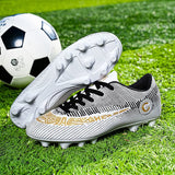 Large Size FG/TF High Quality Mens Soccer Shoes Non-Slip Turf Soccer Cleats for Kids Training Football Boots Chuteira Campo 48 5