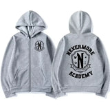 Unisex College Graphic Zip-Up Hoodie