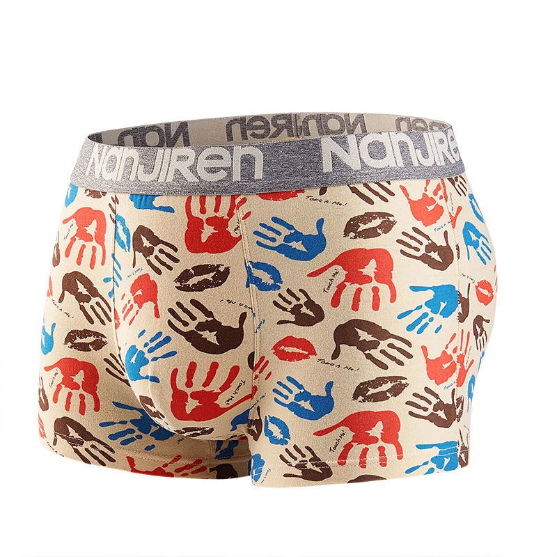 4Pcs Boxer Shorts Men's Underwear Sexy Panties Cotton Boxers Man Underpants Male Shorts Homme U Convex Lingerie 4