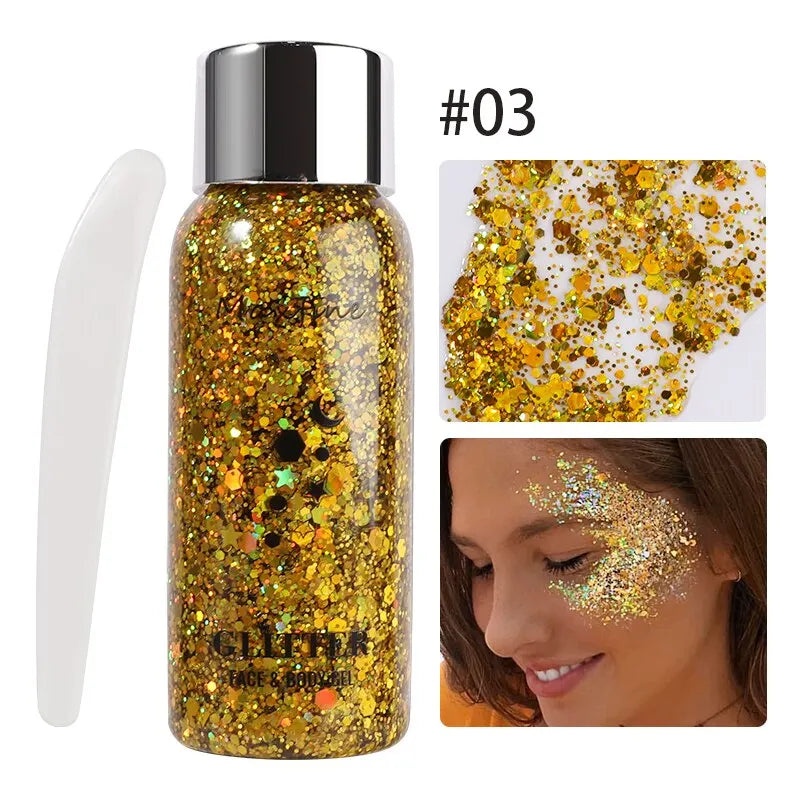 Full-Body-Gel-Sequins-Dazzle-Color-Dress-Eye-And-Hair-Highlights-Long-Term-Powder-Is-Not