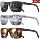 3/4 Pack New Designer Box Polarized Colorful Sunglasses