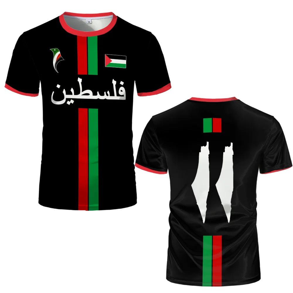 2025 New Palestine Football T-shirts Summer  Men's And Women Palestinian Jersey Gaza Kid's Tees Gifts Wholesale Unisex T Shirt
