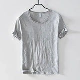 Mens Retro Raw Edge Cotton Tee