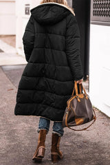 Reversible Winter Hooded Puffer Coat