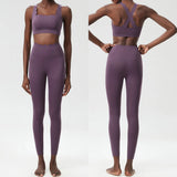 Seamless Ribbed Fitness Yoga Set