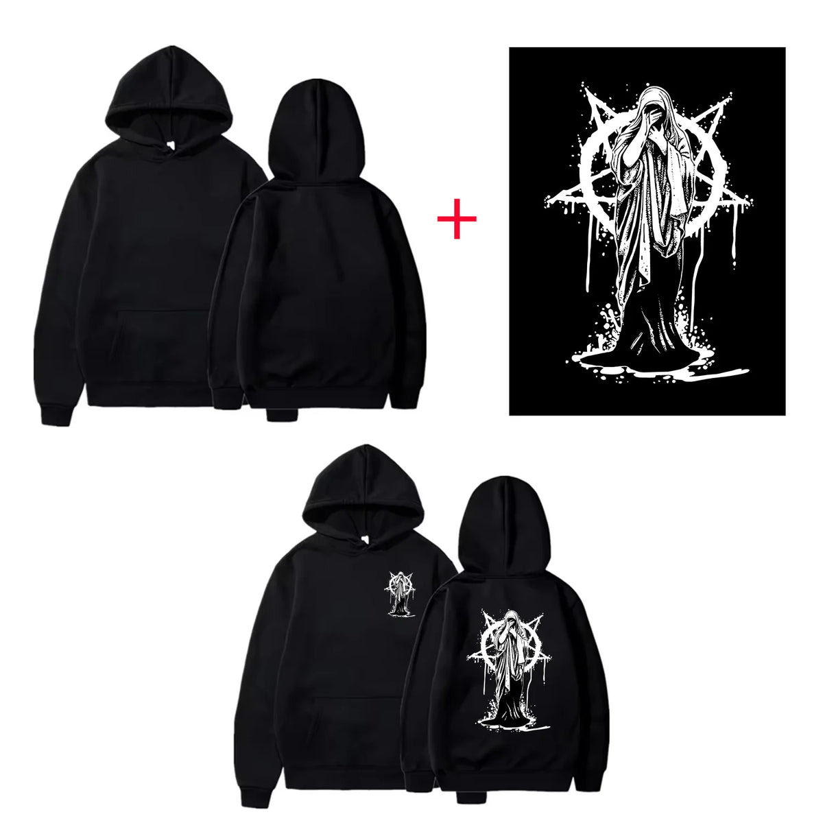 DIY Custom Your Brand LOGO  Men Women Casual Hoodie  Top Solid Color Pullover Street Personality Sweatshirt Custom Gifts 2