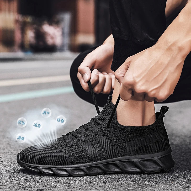 Men's casual sports shoes breathable summer light Soft sole comfort outdoor running shoes 3