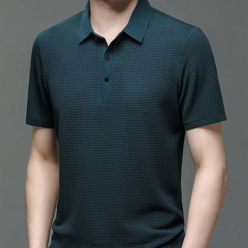 【High-quality】M-4XL Summer New Men's Short Sleeve T-shirt Cool and Breathable POLO Shirt 5