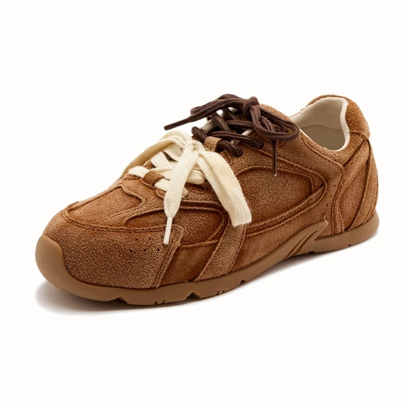 Women Sneakers New Genuine Leather Retro German Training Shoes Women Winter Velvet Fur Flat Casual Shoes Women 5