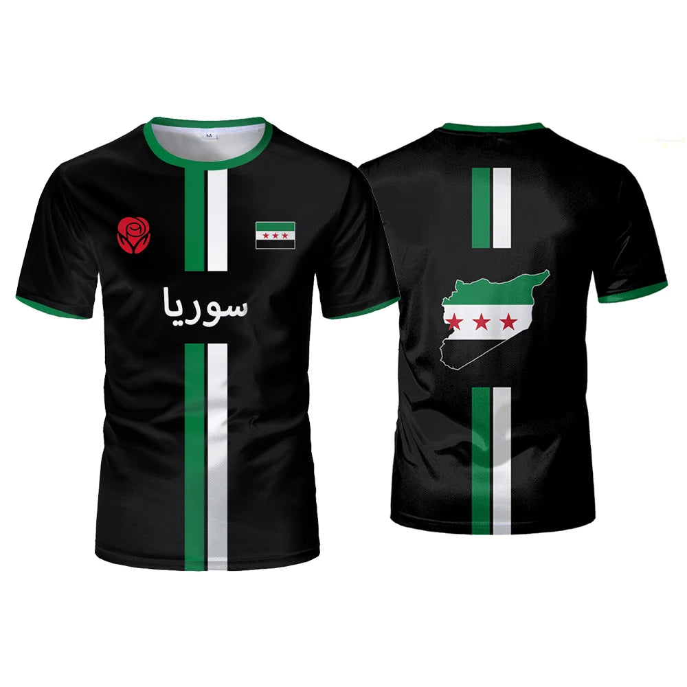 Men's Syria Football Jersey - National Team T-Shirt, Syrian Flag, Oversized Fit 4
